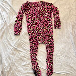 Posh Peanut Pink Leopard Bamboo Footie